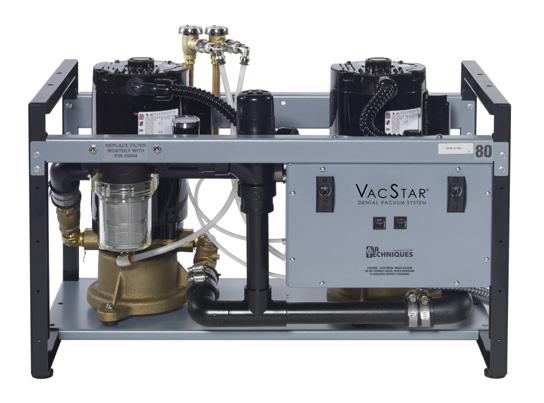The VacStar TM is a wet ring pump that produces consistent high-volume air flow, even with multiple users on-line.