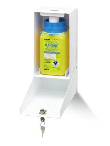 ...suited to all types of workplace Wall Mounted Lockable Sharps Unit Provide a safe and secure method for sharps disposal in any location with this unit Wall
