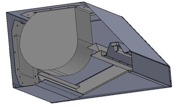 The centrifugal fan used within the internal fan packs draws air from both sides, so to work most effectively it has to be located