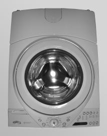 DESCRIPTION OF THE WASHING MACHINE 1. Worktop 2. Control panel 3. Detergent dispenser 4. After-Sales Service sticker (on the front panel behind the door frame) 5. Door 6.