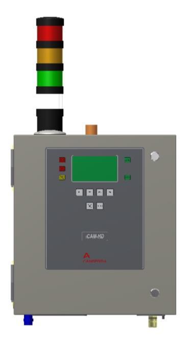 icam-hd is a higher flow rate version of the standard Canberra icam alpha/beta air monitor Identical Radon compensation algorithms, detector technology (dual CAM PIPS), amplifiers/bias generator &