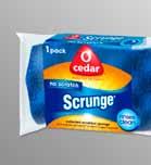 Scrunge Sponge 2 Patented scouring surface RINSES CLEAN versus traditional fiber scourers that trap and collect dirt
