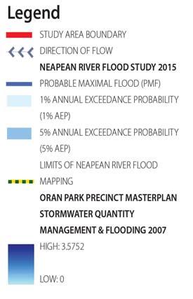Flooding The subject site is identified as being partly flood prone by the Nepean River Flood Study (2015).
