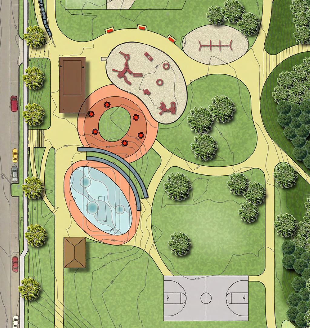 II. Master Plan Area 1: Central Gathering Area RESTROOM & MECHANICAL SWINGS PLAY AREA GATHERING S. PUGET SOUND AVE.