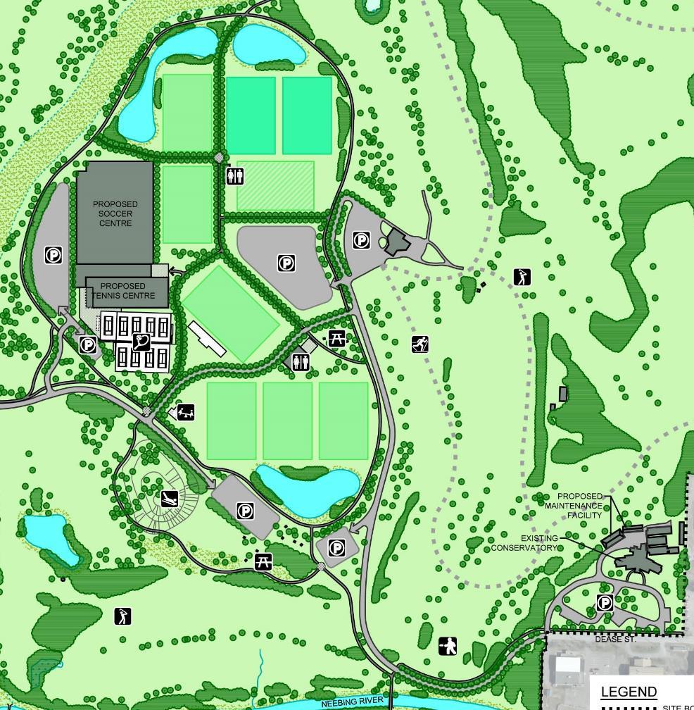 KEY MAP 2 Multi-Purpose Sports Fields (Artificial) CONCEPT PLAN Chapples North 4 Improved Stormwater Management throughout Site Practice Field Indoor Sports Centre Premium Soccer Field (Natural) 5
