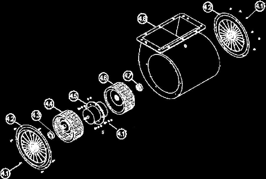 Blower Assembly: No. Description No. Description 4.1 Air Chamber 4.5 Motor 4.