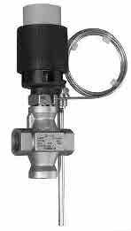 above the adjusted set point), designed for operating pressures up to 0 bar Globe valves with a plug balanced by a piston Especially suitable for use in district heating supply systems Suitable for