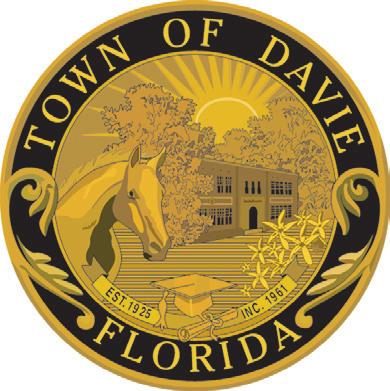 TOWN OF DAVIE The Town of Davie s estimated population is 91,056 and encompasses approximately 35.5 square miles, with 3.5 miles of frontage on SR 7/U.S. 441.