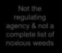 of Agriculture Both A and D State Prohibited and Regulated Invasive Species (Aquatic plants) State Prohibited and Regulated Noxious Weeds