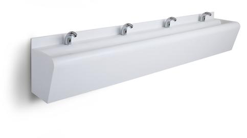 washtroughs Mini Slab Lovair Mini Slab with a depth of 300 mm is ideal for smaller washrooms and individual unisex superloo toilets.