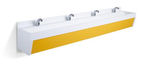 washtroughs Latherwash Wide range of Solid Surface colours Choice of solid-grade laminate Now even narrower, the solid-surface Latherwash 2W is only 312 mm deep.