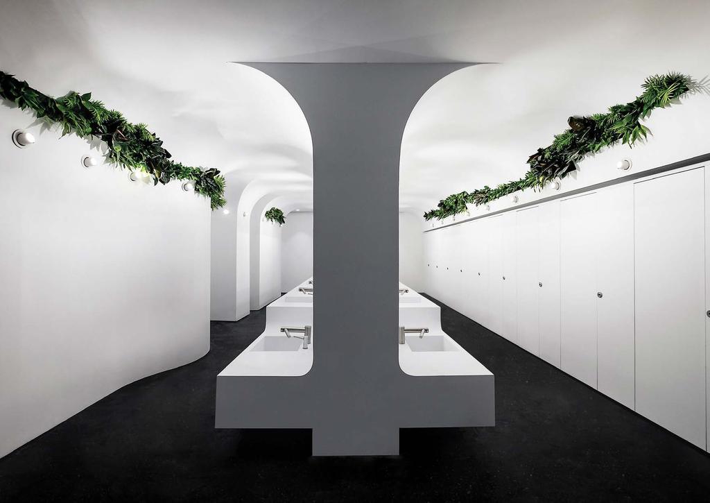 The Bathroom Solution: Case Studies TaiKoo Hui 16/17 14/15 The heart of one of the most incredible bathrooms created This bathroom is expressed as a bright grotto, a contemporary abstraction of