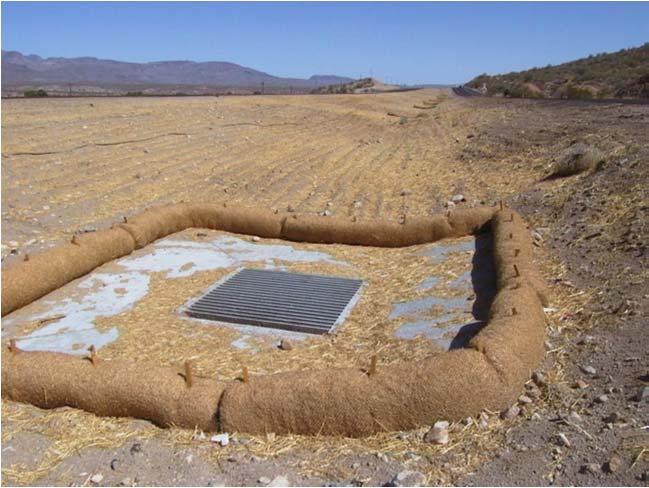 Sediment Control silt fences straw wattles straw bale dikes sediment basins/traps drop inlet protection