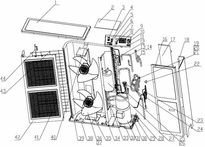 14.11 Exploded view of Outdoor unit: YIF085