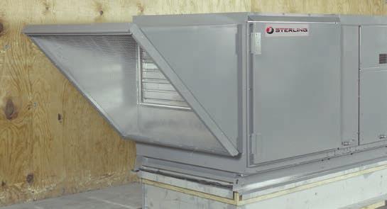 Evaporative Coolers EV Series Sterling EV Series evaporative coolers are available in four sizes ranging from 800 to 8,500 CFM. Units utilize 8 in.