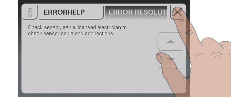 Troubleshooting Procedure for fault messages 6 Tapping Solution will also display action to be taken to resolve the problem.