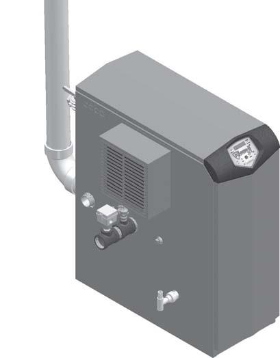 5 Vertical direct venting (continued) Vertical termination optional room air The Knight XL may be installed with a single pipe carrying the flue products to the outside while using combustion air