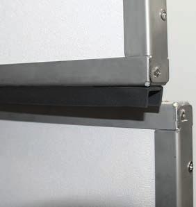 Energy-efficient hot gas loop surrounds the frame, resulting in a virtually frost-free door frame Advanced composite panels provide reinforcement in the cabinet and reduce the