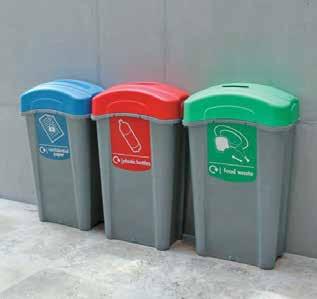 Eco Nexus Recycling Bins The economical Eco Nexus recycling bins are available as a 60 litre or 85 litre capacity unit.