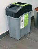 18 Eco Nexus Duo Recycling Bins Eco Nexus Duo is available as a 70/30% or 50/50% split mixed recyclables and general waste bin. Available as either a 60 litre or 85 litre capacity unit.