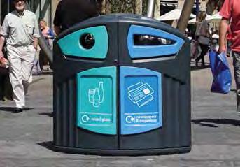 Nexus 200 Outdoor Recycling Bin Nexus 200 is a contemporary styled, twin-liner recycling bin, ideal for use on streets and in town centres.
