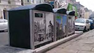 Modus transforms any old/unsightly recycling containers into an attractive recycling centre.