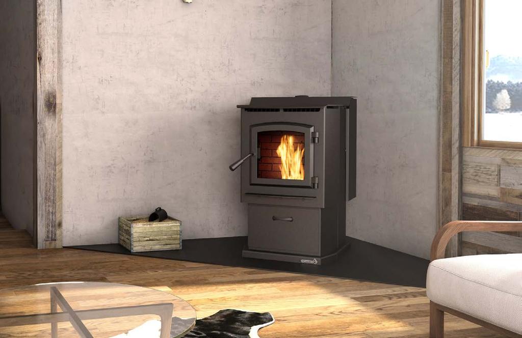 new More than a heating solution; a natural choice! Want environment-friendly and efficient heating? Think ecology and sustainable development with the Cambridge pellet stove.