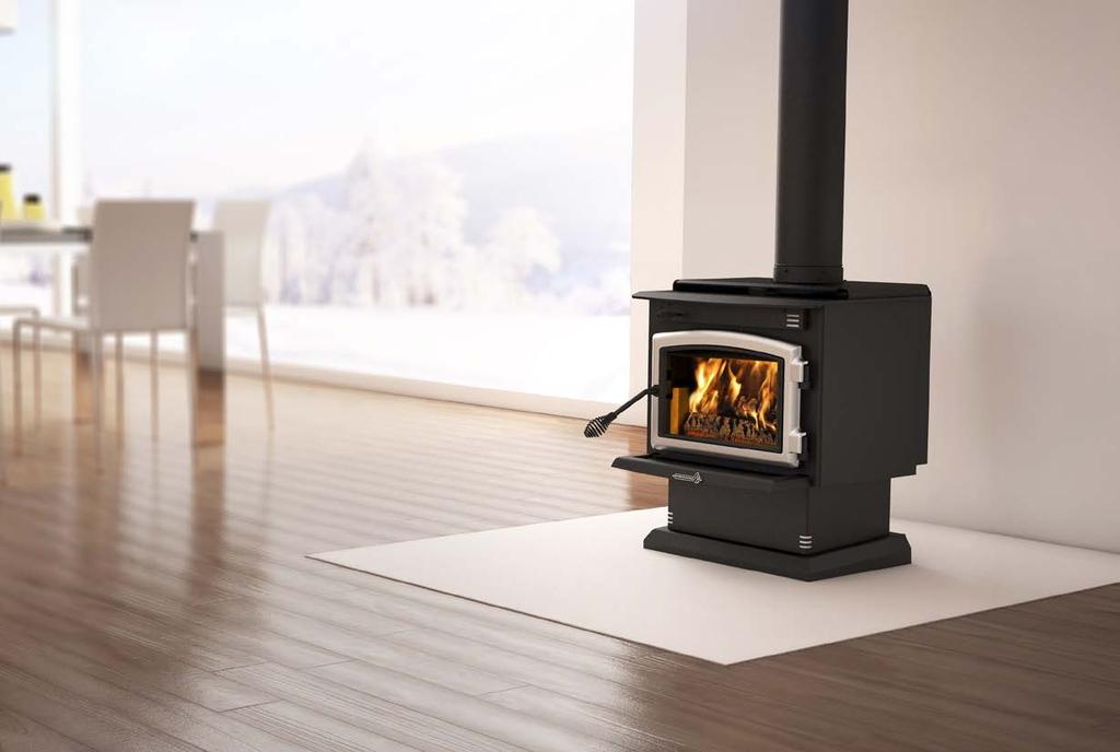 On legs with black door WOOD STOVE Solution 1.