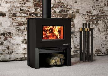 This small ecological wood stove provides a maximum heat output of 55,000 BTU/h with an emissions rate of only 4 g/h.
