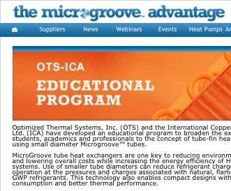 Educational OTS-ICA Educational Outreach Program: -Three Webinars (Archived on MicroGrooveTech YouTube Channel) -Coil Samples for