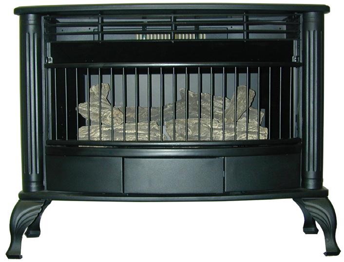 PRODUCT IDENTIFICATION Screen Logs Heater Controls (Inside Panel) Figure 1 - Vent-Free Stove UNPACKING 1. Remove top inner pack. 2. Tilt carton so that heater is upright. 3.