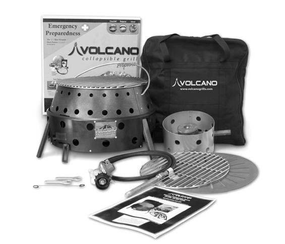 Volcano Collapsible Stove Contents - 20-200 Grill (1) Volcano Stove (1) Instruction Manual (1)