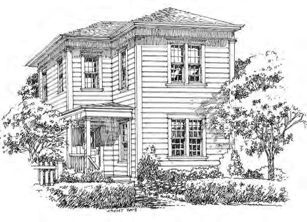 the garrison revival is based on Colonial Revival styles that were prevalent throughout the country in the early 1900s.