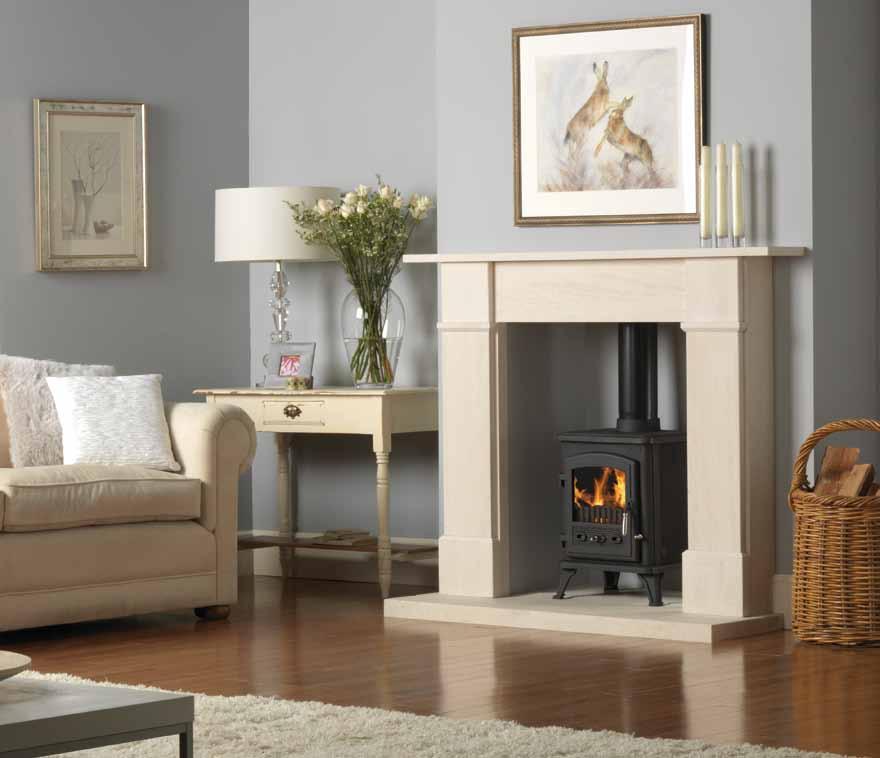 Westcott 5SE Freestanding wood-burning stove Defra approved for use in UK Smoke Control Areas Standard EN13240 Tested heat output: 4.