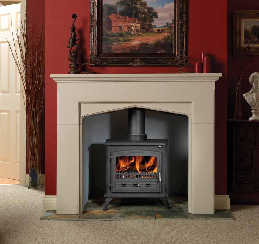 Westcott 8 Multi-fuel appliance suitable for burning wood and most approved, manufactured smokeless fuels Standard EN13240 Tested Heat output: 8.0kW (wood) 8.