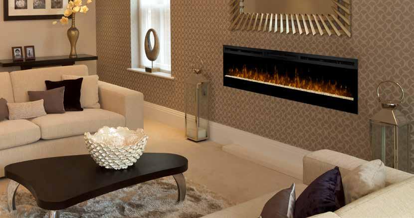 wall mounted fires Galveston The Dimplex LED flame dances on a bed of crushed and silvered glass pieces creating a stunning effect that cannot be matched.