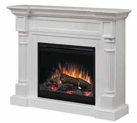 2kW heat output 3 stage remote control Electraflame technology with log effect Firebox size 26 inch Thermostat control Set up in minutes, no expensive installation or venting required