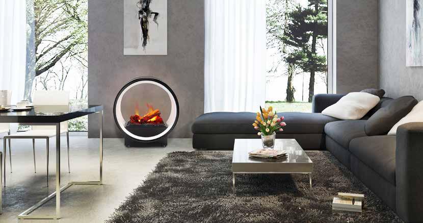 opti-myst 3D fires Rondo The Rondo, with its open front and back, is the perfect way to express Opti-myst 3D electric flame.