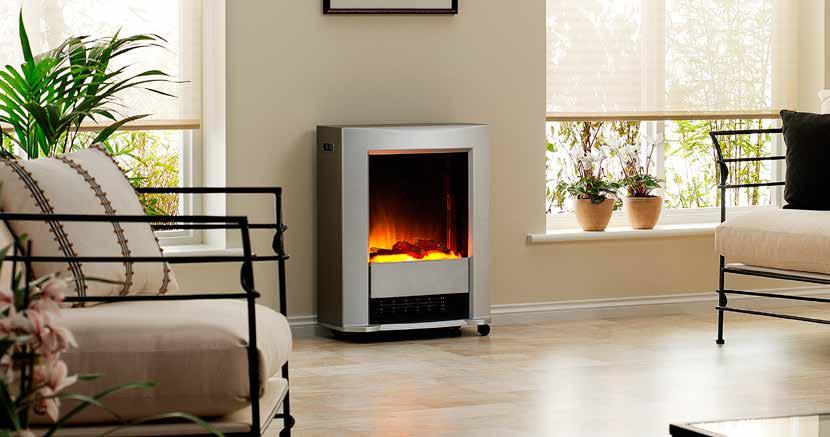 portable fires Lee Silver The Lee Silver electric fire will make an immediate statement in any room.