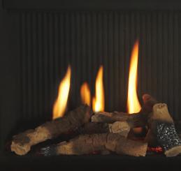 Glass Fronted Studios with a log-effect fire can be specified with either a