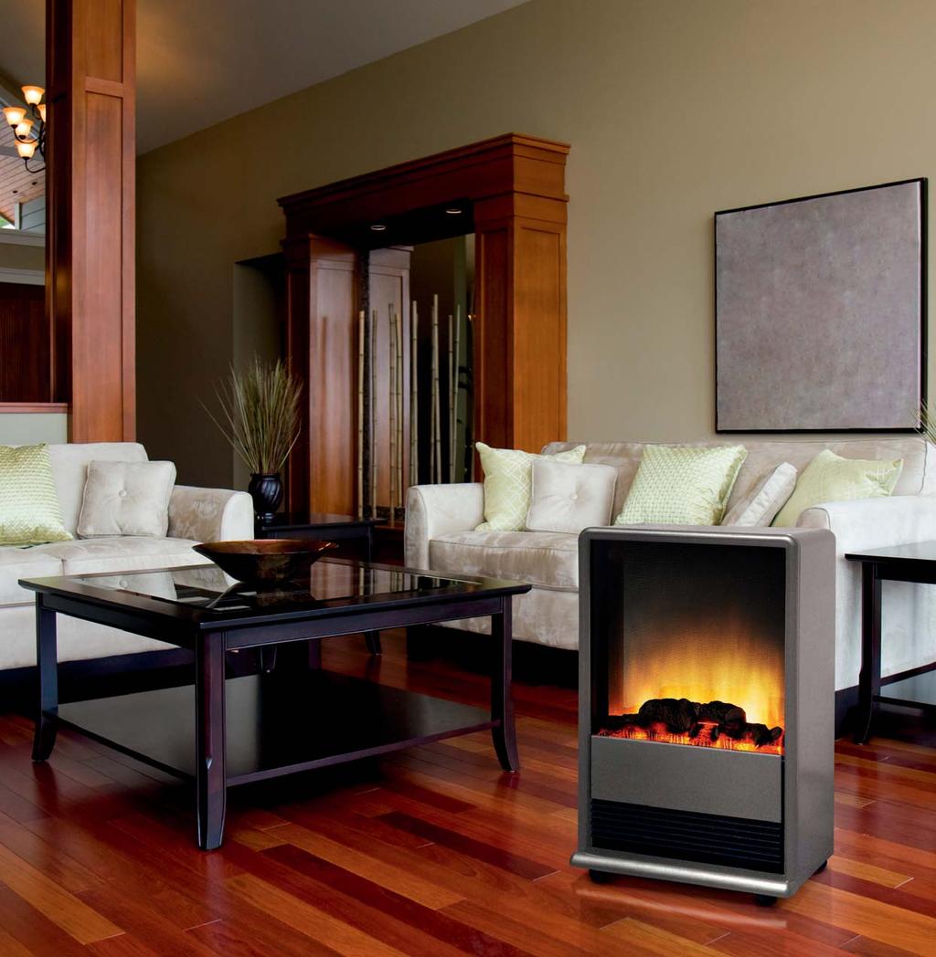 ELBA - 2kW heat output - 2 heat settings (1000W/2000W) - Optiflame with log effect - Flame effect can be used