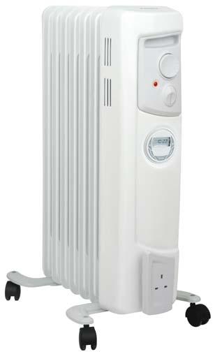 All models incorporate a thermostatic control with overheat protection and are