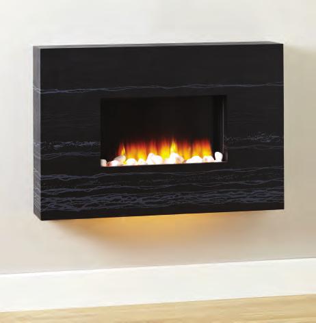 The fireplace can be supplied: OUTSET so that it appears to float off the