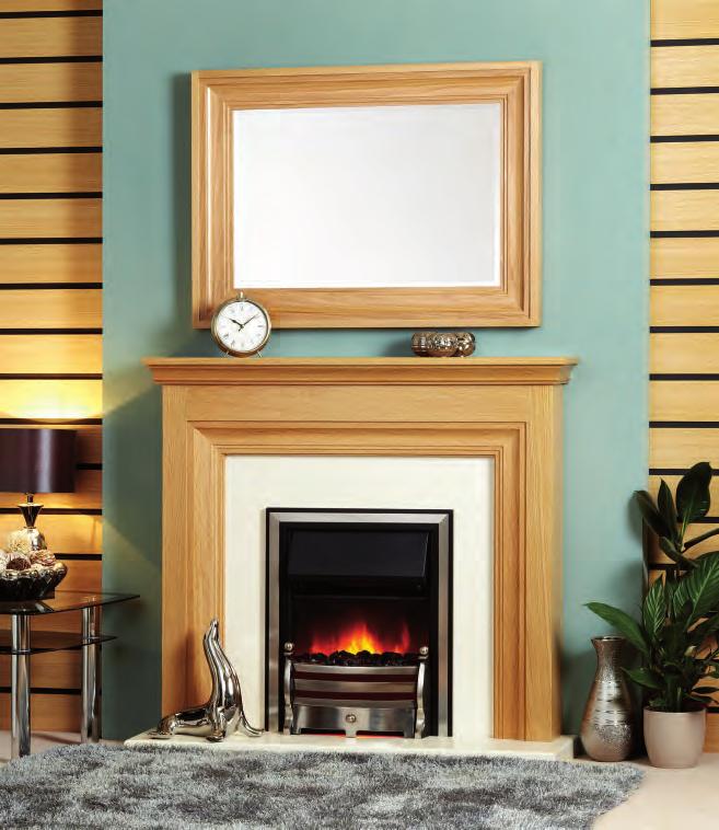fireplace and a deeper free-standing version that can stand in front of a back panel. The Focusflame S.F. creates the appearance of a stove in almost any fireplace.