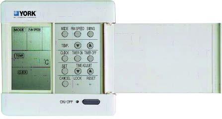 Wire Controller KJR-01 Feature: Optional for all the indoor units Function: Mode selection: Auto, Cool,