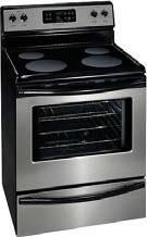42442 w/ Black 47 x 29 7 /8 x 28 1 /2 42427 Black 30 Electric Range Seamless upswept, ceramic smooth top One 9 right front