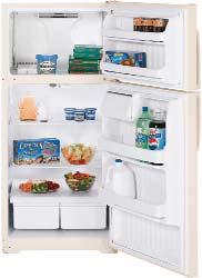Reversible Door Two full-width wire interior shelves Two door shelves Two white crispers Recessed handles Two freezer door shelves Dairy compartment Optional ice maker kit, #42217 Cwip # Color Size