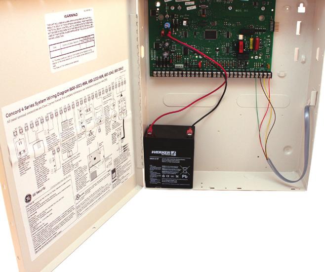 covering an opening for wires to run through) on the side of your alarm system