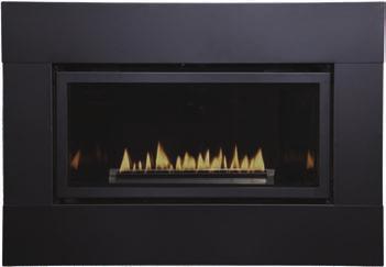 Loft Small Direct-Vent Fireplace (DVL25FP) with Matte Black Surround The required metal surround is available in 4 styles