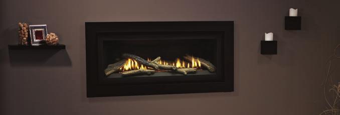 Boulevard Linear Fireplaces Boulevard Linear Direct- Vent Fireplaces The 34,500 Nat / 31,500 LP heater-rated Boulevard Fireplace features a large ceramic glass window (more than 700 sq. in.